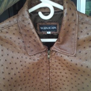 Moda scapa ostrich leather jacket